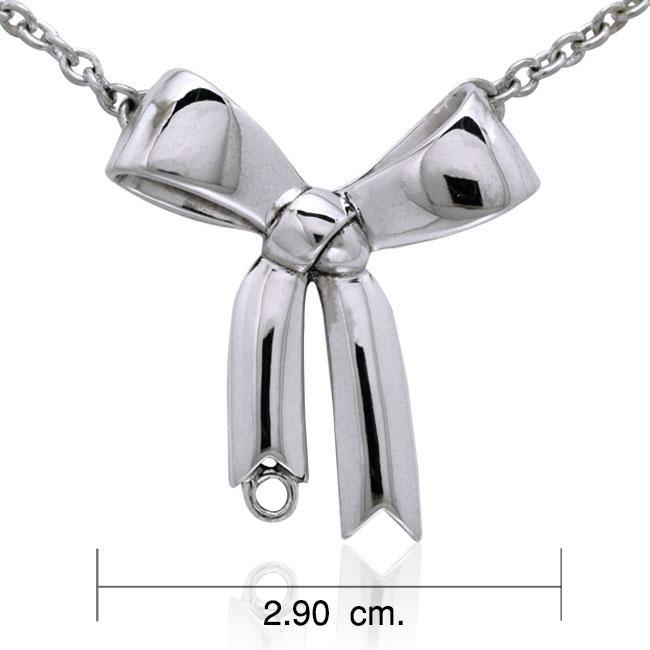 Large Tied Ribbon Necklace TNC337 - Jewelry
