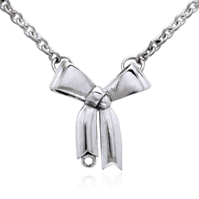 Small Tied Ribbon Necklace TNC338 - Jewelry