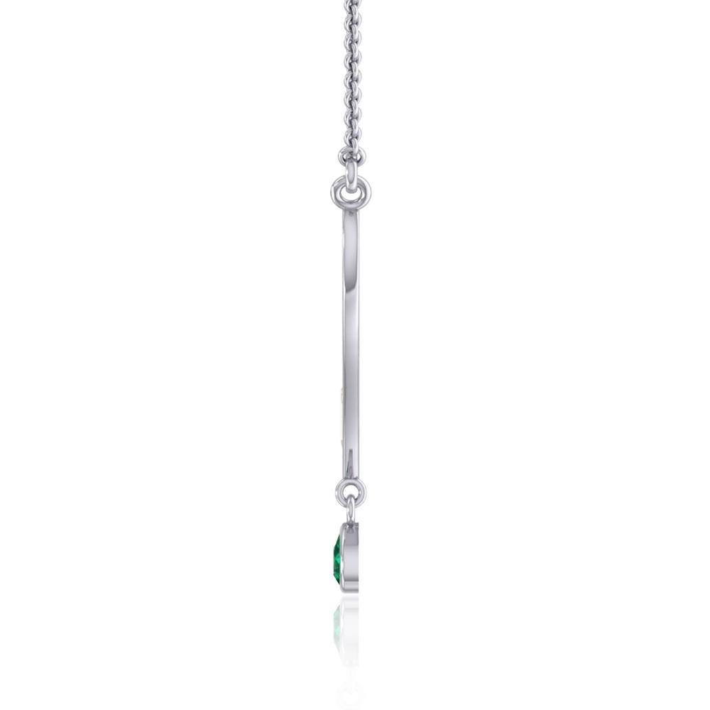 12 Zodiac Symbols Silver Necklace with Teardrop Birthstone of your choice - Jewelry