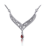 12 Zodiac Symbols Silver Necklace with Teardrop Birthstone of your choice TNC461 - Jewelry