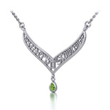 12 Zodiac Symbols Silver Necklace with Teardrop Birthstone of your choice - Jewelry