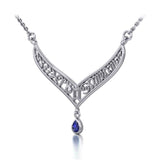 12 Zodiac Symbols Silver Necklace with Teardrop Birthstone of your choice - Jewelry
