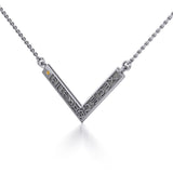 12 Zodiac Symbols Silver Necklace with round Birthstone of your choice - Jewelry