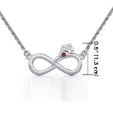 Infinity Peacock Silver Necklace with Gemstone TNC487 - Jewelry