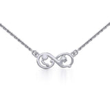 Infinity Cat Silver Necklace TNC489 - Jewelry