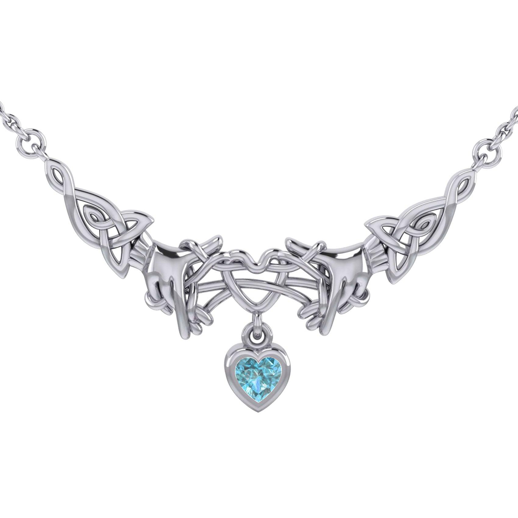 Celtic Knotwork Japanese Ayatori Love Silver Necklace TNC555 - Jewelry