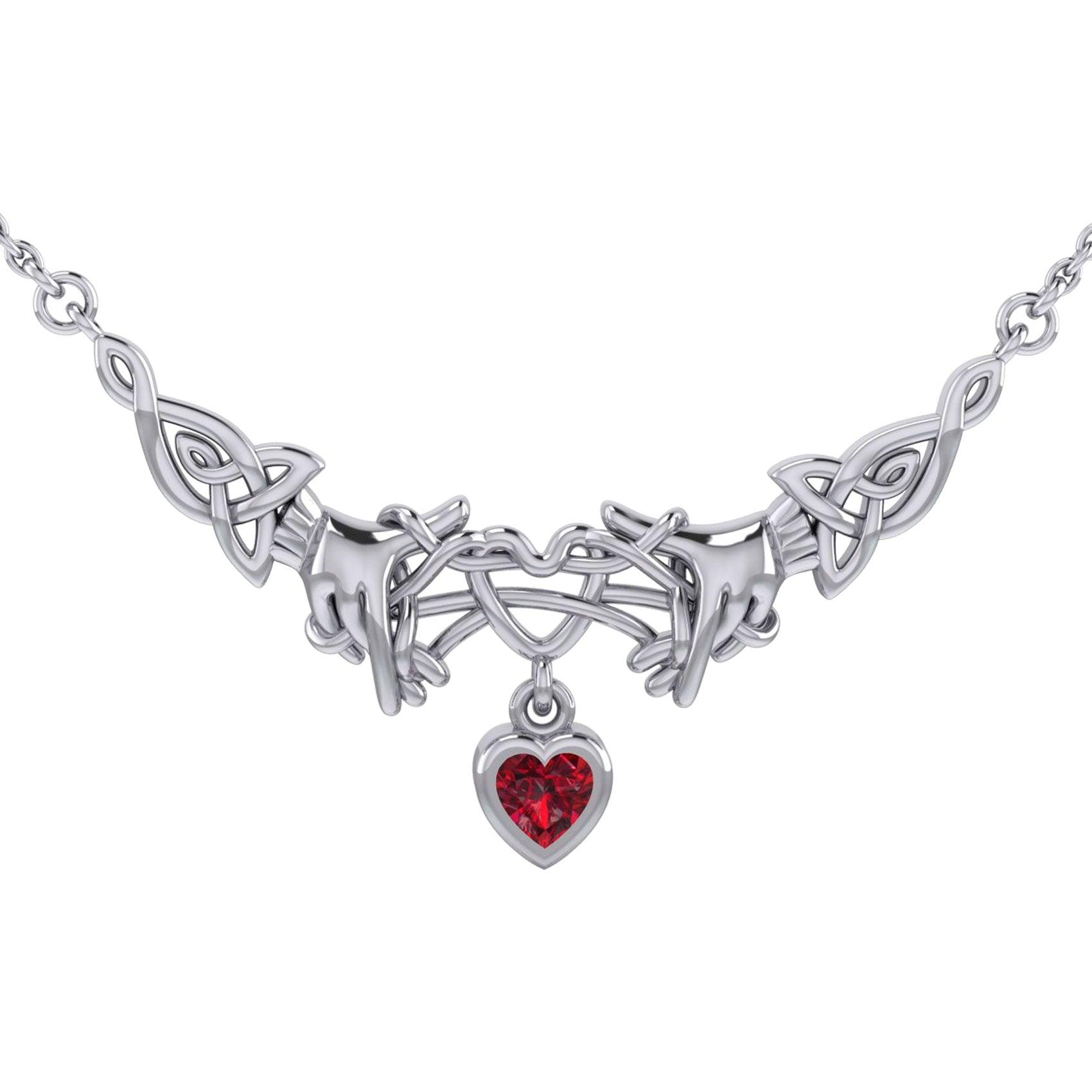 Celtic Knotwork Japanese Ayatori Love Silver Necklace TNC555 - Jewelry