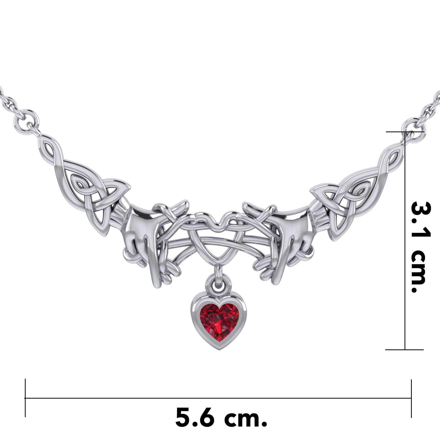 Celtic Knotwork Japanese Ayatori Love Silver Necklace TNC555 - Jewelry