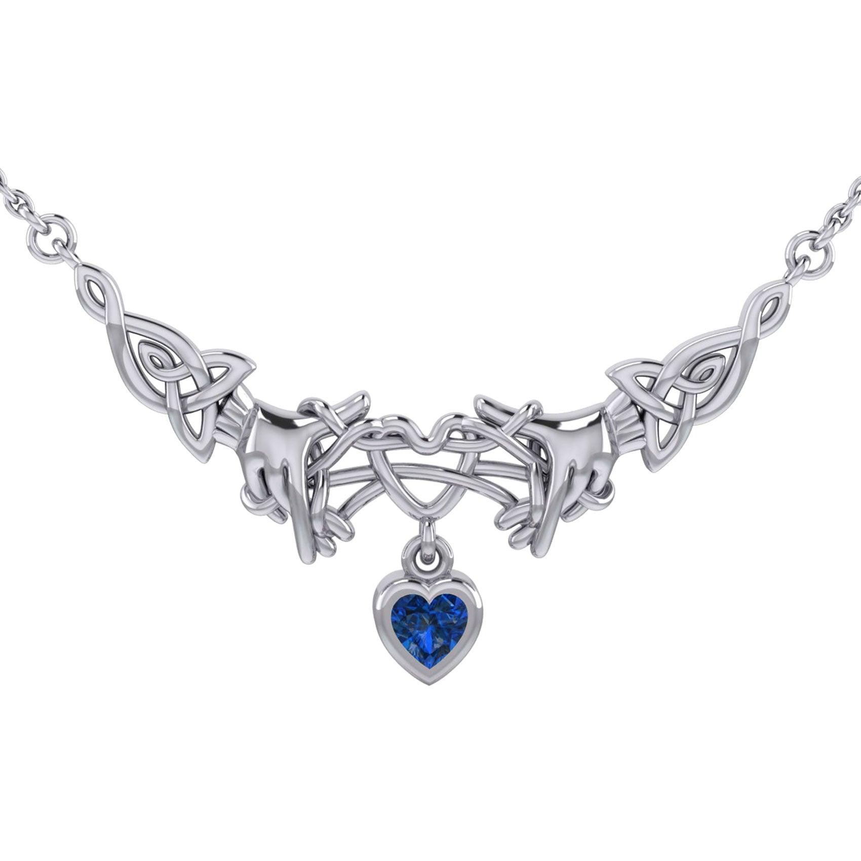 Celtic Knotwork Japanese Ayatori Love Silver Necklace TNC555 - Jewelry