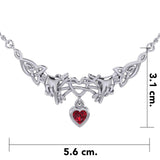 Celtic Knotwork Japanese Ayatori Love Silver Necklace TNC555 - Jewelry
