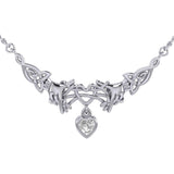 Celtic Knotwork Japanese Ayatori Love Silver Necklace TNC555 - Jewelry