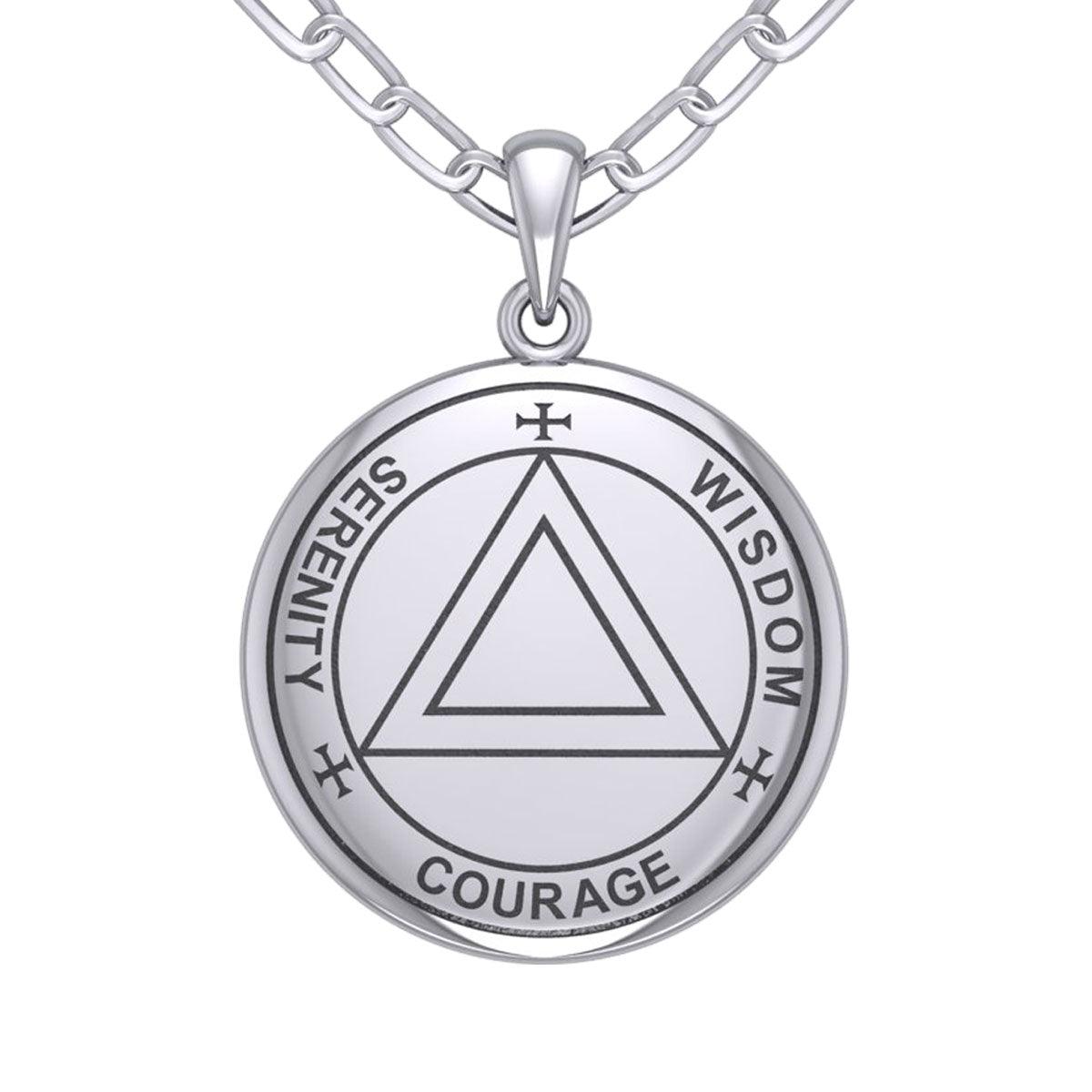 Sigil Seal of The AA Recovery Silver Necklace TNC558 - Jewelry