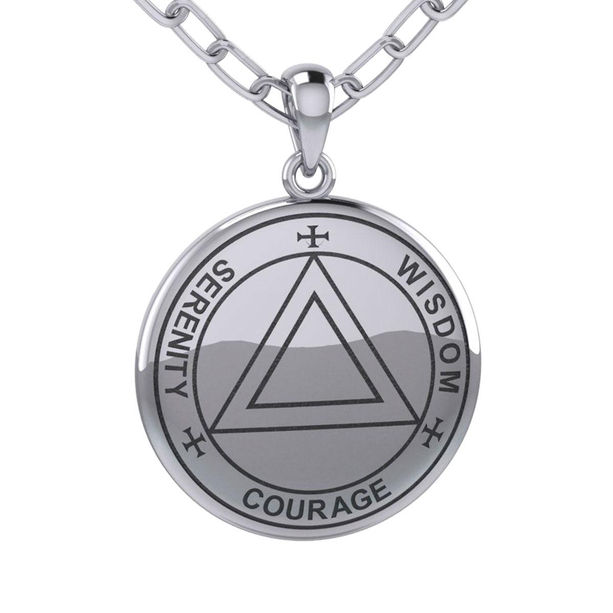 Sigil Seal of The AA Recovery Silver Necklace TNC558 - Jewelry