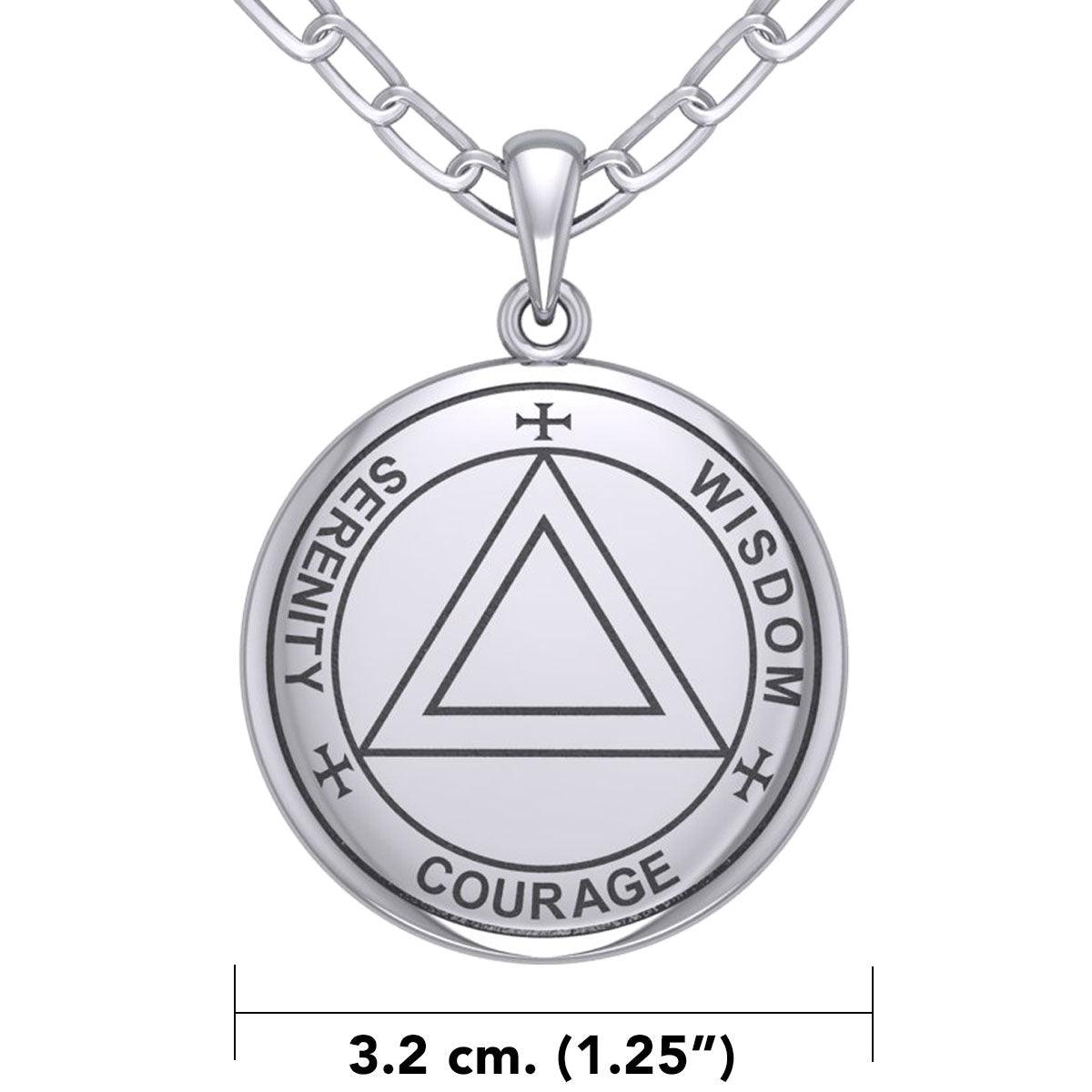 Sigil Seal of The AA Recovery Silver Necklace TNC558 - Jewelry