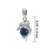 Dolphin Gemstone Pendant TP070 - Jewelry
