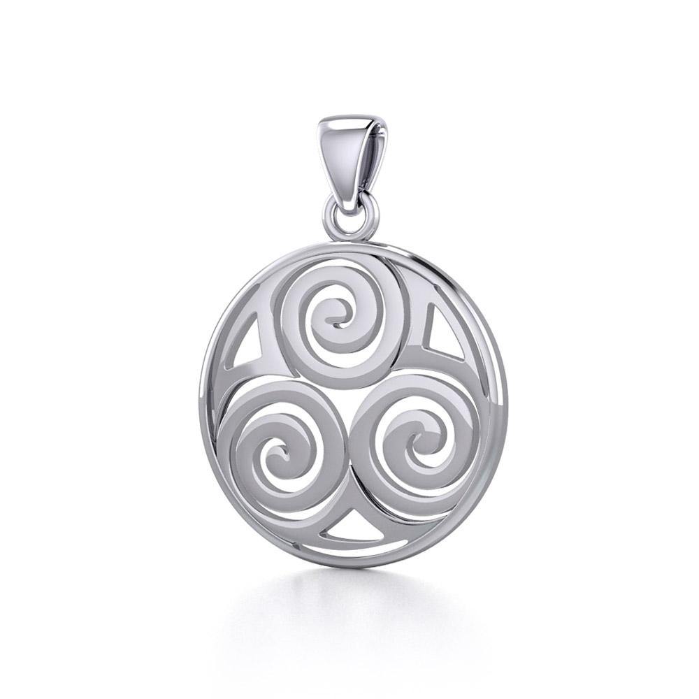Celtic Triskele Silver Pendant TP086 - Jewelry