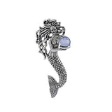 Charmed by the Mythical Mermaid ~ Sterling Silver Treasure Pendant with Swarovski Crystal TP1025
