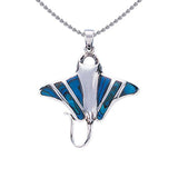 Manta Ray Sterling Silver Pendant TP1078 - Jewelry