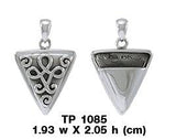 Celtic Knotwork Silver Triangle Pendant TP1085 - Jewelry