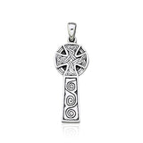 Celtic Knot Spiral Sterling Silver Pendant  TP1091