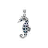 Paua Shell Seahorse Silver Pendant TP1097 - Jewelry