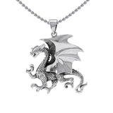 Clawing Dragon Silver Pendant TP1109 - Jewelry