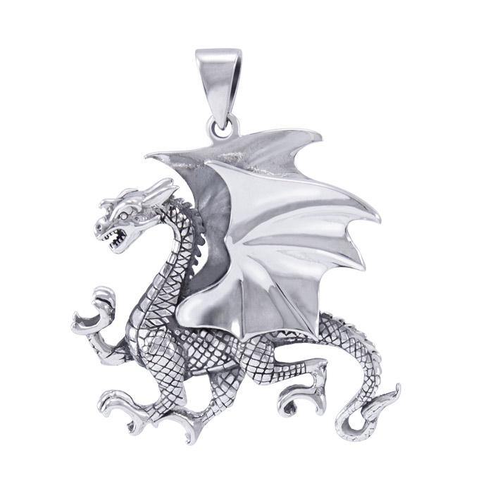 Clawing Dragon Silver Pendant TP1109 - Jewelry