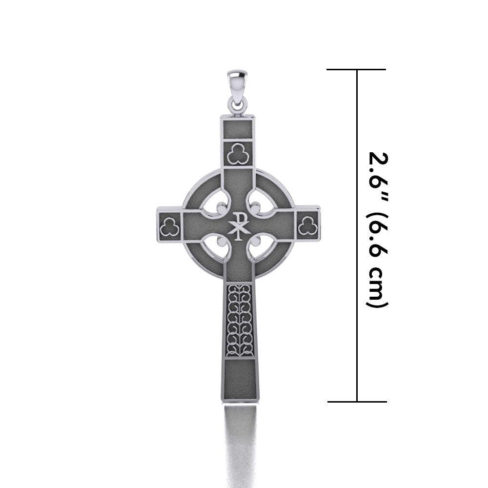 Medieval Celtic Cross Silver Pendant TP121 - Jewelry
