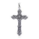 Medieval Fleur de Lis Cross Sterling Silver Pendant TP122