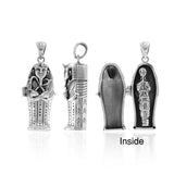 Egyptian Mummy Sarcophagus Sterling Silver Pendant TP1272