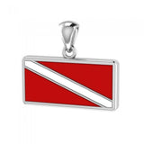 Dive Flag Sterling Silver Pendant TP1362