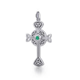 Spiritual and divine focus ~ Sterling Silver Jewelry Modern Celtic Cross Pendant TP1370 - Jewelry