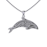 In the Dolphin's world of kind and calm ~ Sterling Silver Pendant TP1374 - Jewelry