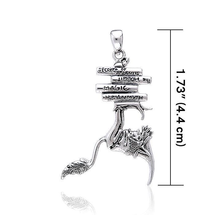 Amy Brown Goblin Bookworm ~ Sterling Silver Jewelry Pendant TP1662 - Jewelry