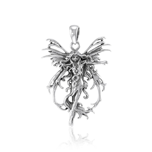 Bashful Fairy Silver Pendant