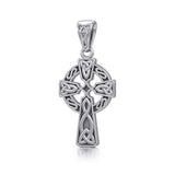Celtic Knotwork Cross Sterling Silver Pendant TP192