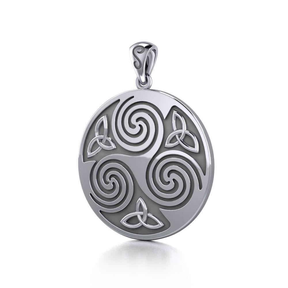 Large Celtic Triskelion Triquetra Pendant TP197 - Jewelry