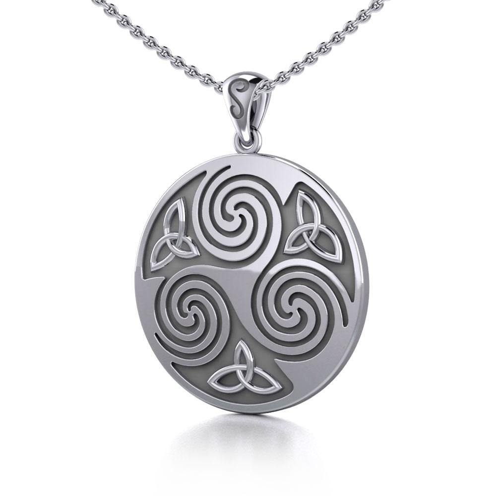 Large Celtic Triskelion Triquetra Pendant TP197 - Jewelry