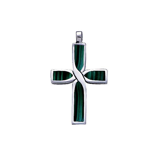 Infinity Cross Silver Inlay Pendant TP2209 - Jewelry