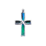 Infinity Cross Silver Inlay Pendant TP2209 - Jewelry