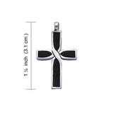 Infinity Cross Silver Inlay Pendant TP2209 - Jewelry