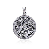 Celtic Spiral Sterling Silver Pendant TP239