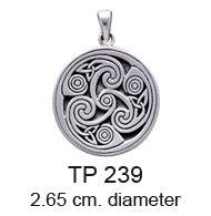 Celtic Silver Spiral Pendant TP239 - Jewelry