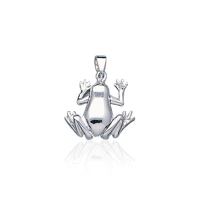 Smooth Frog Silver Pendant TP2524 - Jewelry
