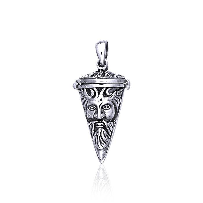 Green Man Pendulum ~ Sterling Silver Pendant TP2853 - Jewelry
