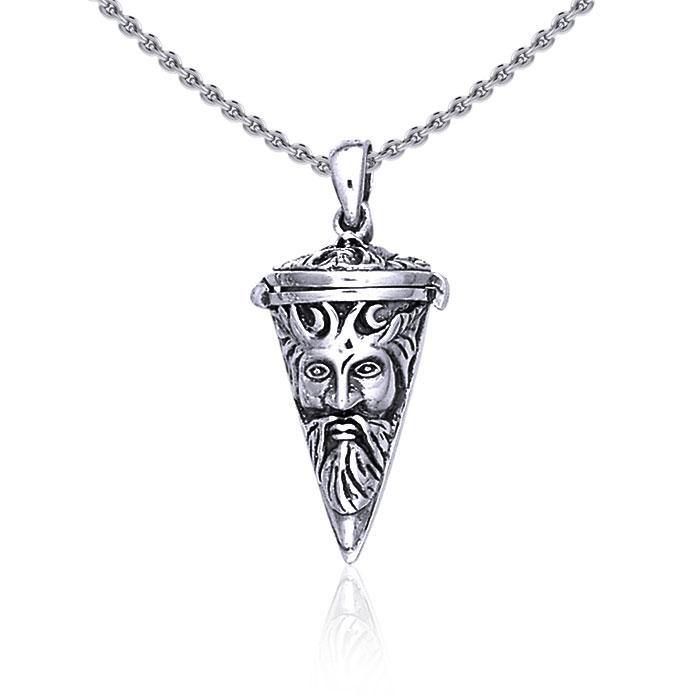 Green Man Pendulum ~ Sterling Silver Pendant TP2853 - Jewelry
