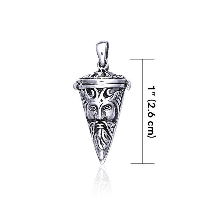 Green Man Pendulum ~ Sterling Silver Pendant TP2853 - Jewelry