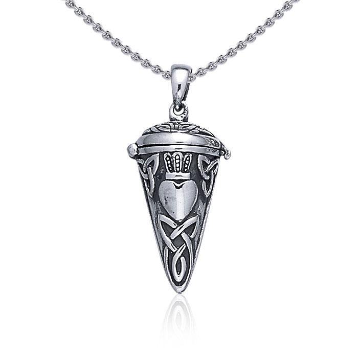 Celtic Knot Claddagh Pendulum Pendant TP2855 - Jewelry