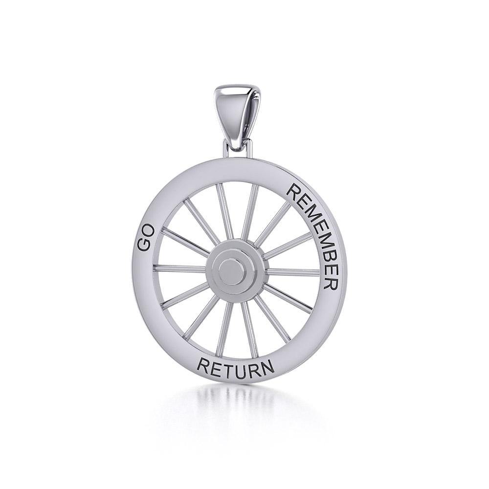 Wagon Wheel Silver Pendant TP3015 - Jewelry