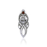 Skull Silver Pendant with Gemstone TP3074 - Jewelry